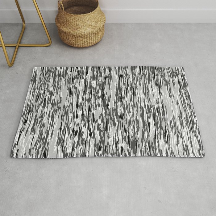 Camo in Shades of Gray Rug