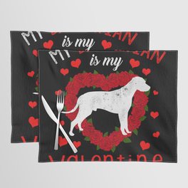 Dog Animal Hearts Day Dalmatian My Valentines Day Placemat