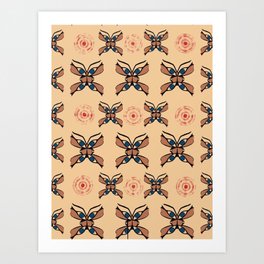 Egyptian Eyes Butterflies Art Print