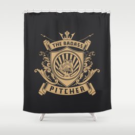 The Badass Pitcher Shower Curtain
