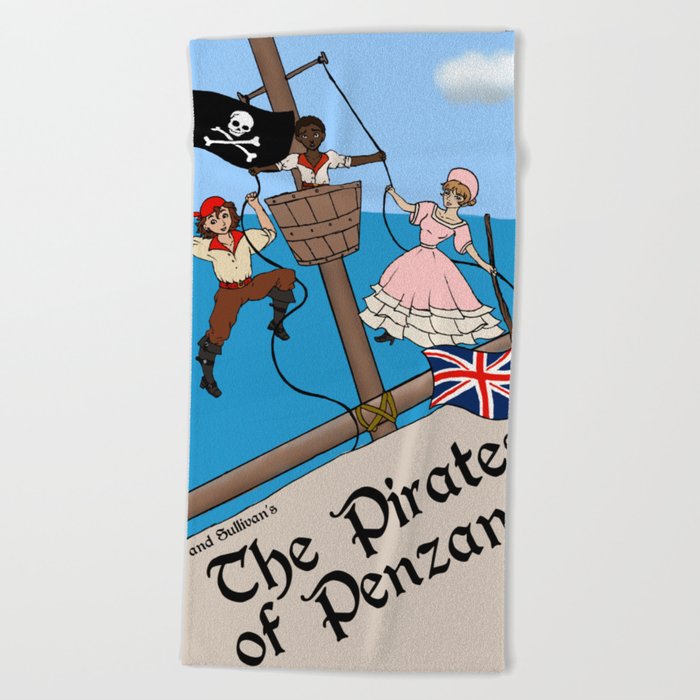 Pirates of Penzance Poster Beach Towel