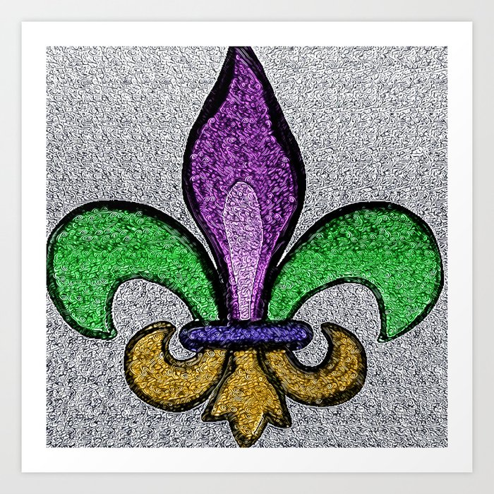 Fleur De Lis Purple Green And Gold Art Print By Artbytinavaughn Society6 ✓ free for commercial use ✓ high quality images. fleur de lis purple green and gold art print by artbytinavaughn