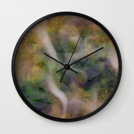 Abstract yellow green background Wall Clock