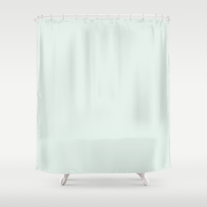 Ocean Mist pale blue powdery pastel solid color Shower Curtain