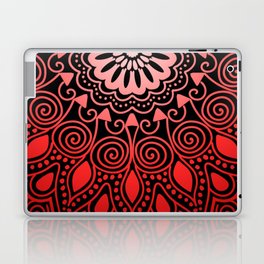Deep Red Mandala Art Laptop Skin