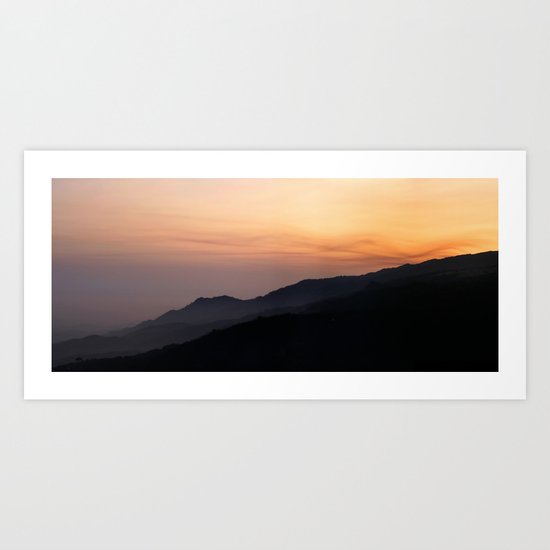 Hillside Sunset Art Print