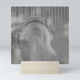 Gray Geometric Mini Art Print