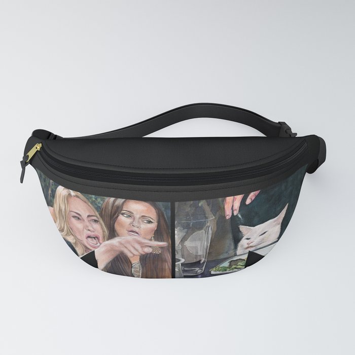 Woman Yelling at Cat Meme-3 Fanny Pack by fablica