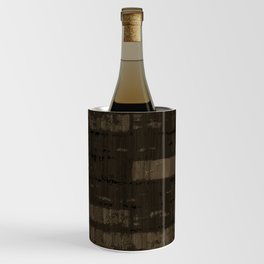 Brown engraved wood board Wine Chiller