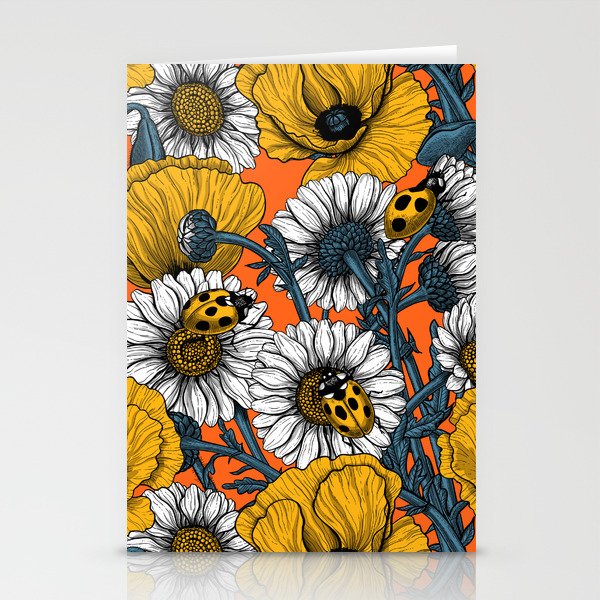 The meadow in yellow and orange Stationery Cards