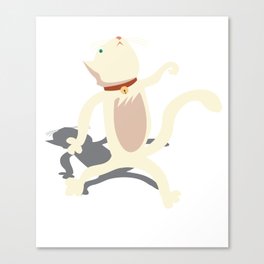 Dancing Cat Moonwalk Gift Kitten Tomcat Canvas Print