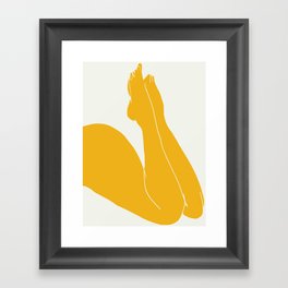 Nude in yellow 3 Framed Art Print