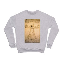 Vitruvian Man by Leonardo da Vinci Crewneck Sweatshirt