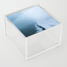 Infinite black sand beach on Iceland coast – Landscape Photography Acrylic Box