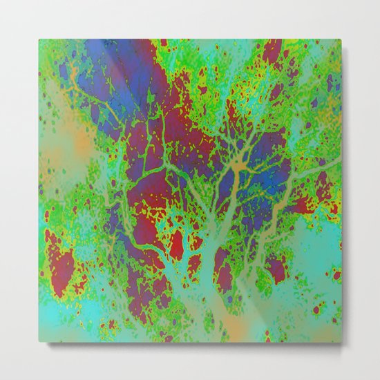Dotted Leaf Metal Print