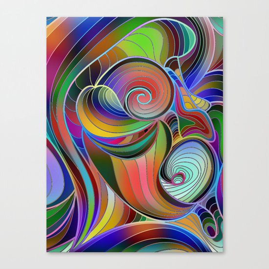 Rainbow Swirl Canvas Print