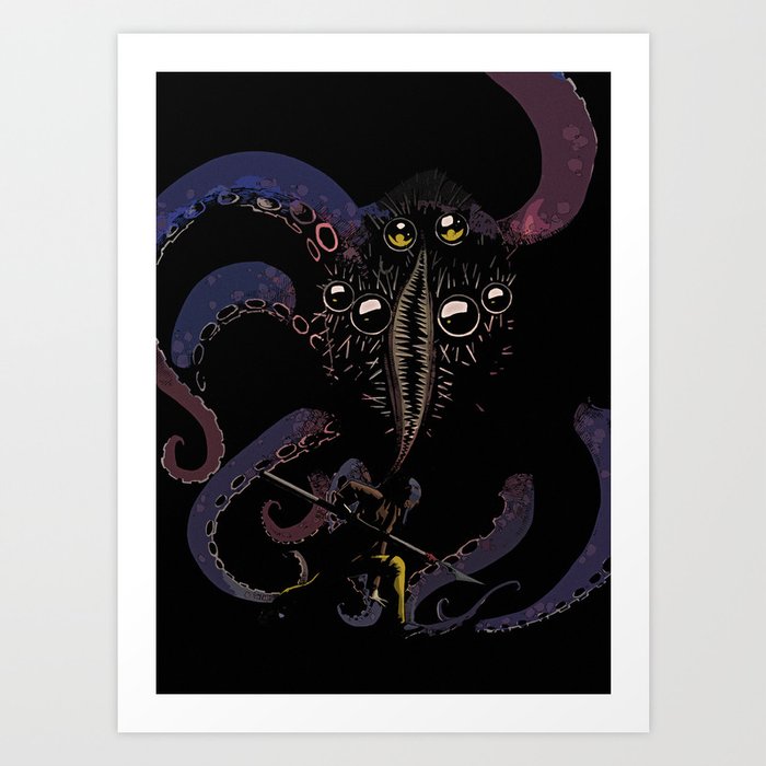 Ismael and the Monster Art Print