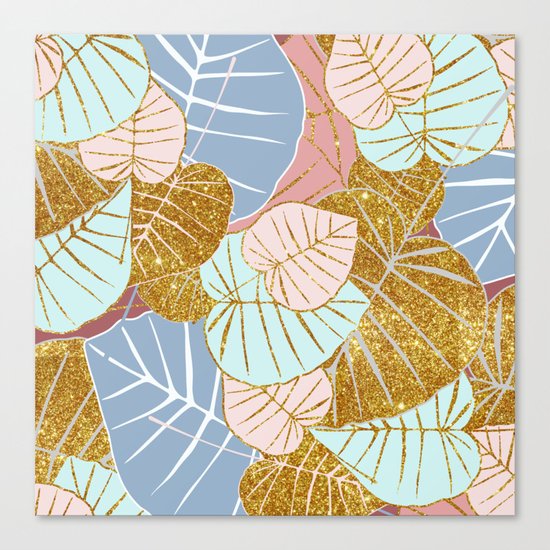 Floral Gold #society6 #decor #buyart Canvas Print