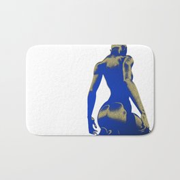 Golden Seated Goddess blue cut version Bath Mat | Graphicdesign, Artisticnude, Sylvaineven, Goldengirl, Bleuetor, Femmenue, Womangoldenshape, Bluelady, Nudegirl, Sacredwoman 