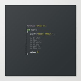 programmer's choice, C nerd. Canvas Print