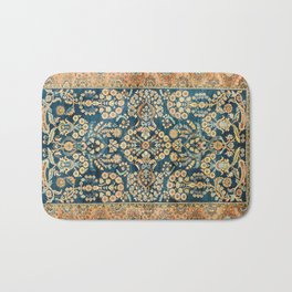 Sarouk  Antique West Persian Rug Print Badematte | Vintage, Ethnic, Yellow, Carpet, Persian, Color, Antique, Oriental, Colorful, Brown 