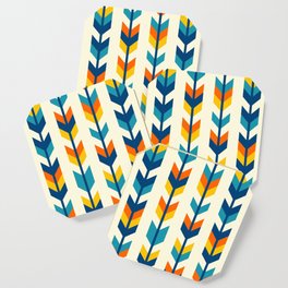 Colorful bohemian aztec arrows rows pattern Coaster