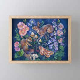 Spring Flower Garden Framed Mini Art Print