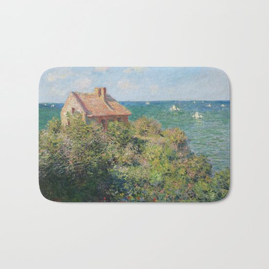 Fisherman's Cottage at Varengeville by Claude Monet Bath Mat