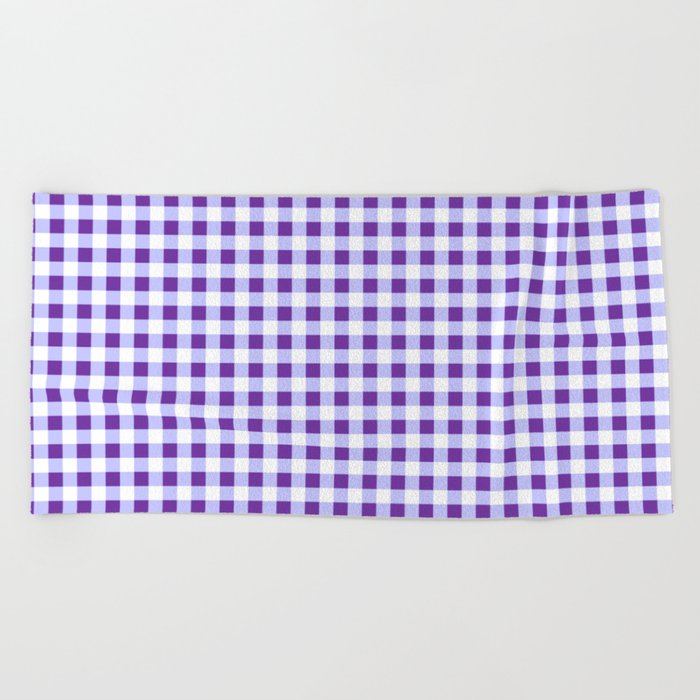 Periwinkle Collection - with Purple Check Pattern Beach Towel