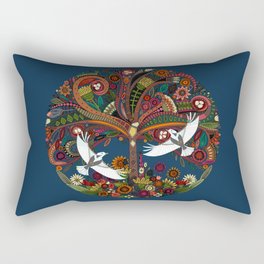 tree of life blue Rectangular Pillow