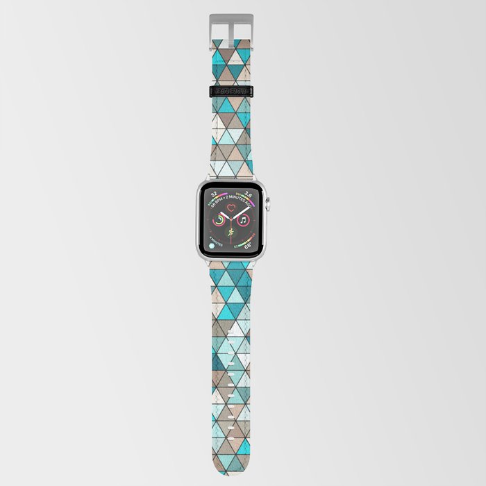 Colourful triangles 11 - geometrical pattern Apple Watch Band