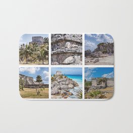 Tulum Mayan Site, Rieviera Maya, Mexico Bath Mat | Latinamerica, Yucatan, Yucatanpeninsula, Prehistoric, Rivieramaya, Architecture, Collage, Tulum, Mexico, Ruins 