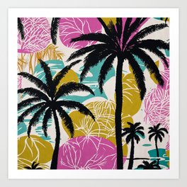 Tropical Palm Tree Composition Art Print