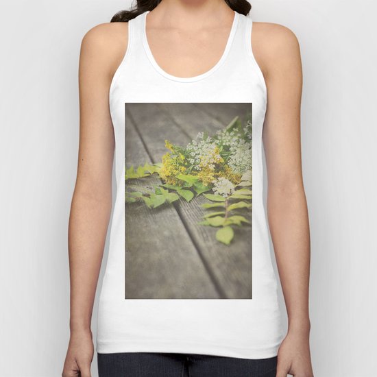 Rustic Fall Flowers Unisex Tank Top
