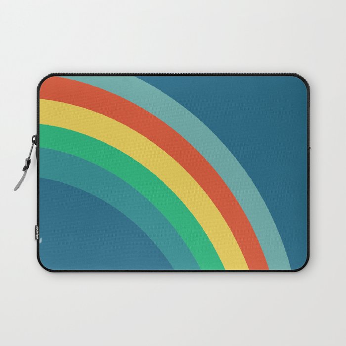 Colorful Bow- Blues Red Yellow and Green Striped Bow Laptop Sleeve