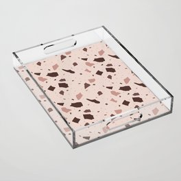 Abstract Terrazzo Granite Seamless Pattern Acrylic Tray