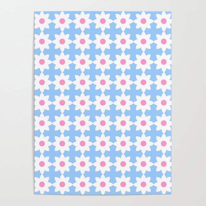 geometric flowers 184 Poster