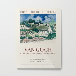 Vincent van Gogh - Exhibition poster for the Orangerie Des Tuileries, 1954 Metal Print | Retroartprint, Digital, Exhibitionposter, Vangoghprint, 1954, Typography, Vintage, Painting, Vincentvangogh, Frenchposter 