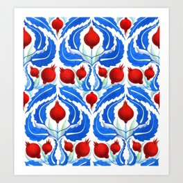 Pomegranate pattern Art Print