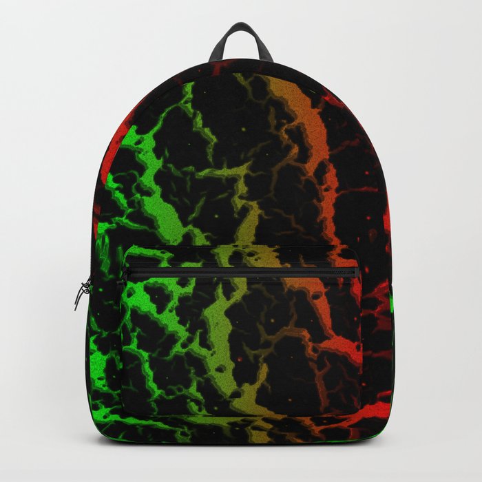 Cracked Space Lava - Green/Red Backpack