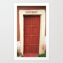 Door of our homestay | Peru Art Print