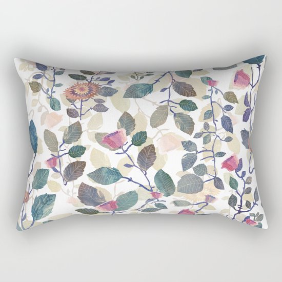 climb white leaves Rectangular Pillow