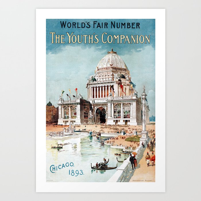 Vintage 1893 Chicago World's fair expo Art Print