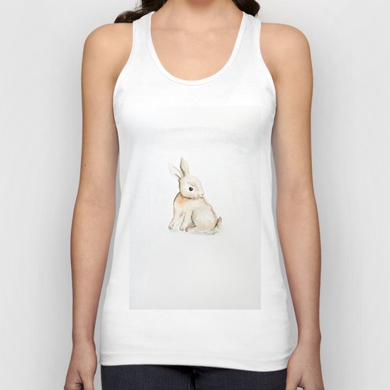Easter bunny watercolor Unisex Tank Top