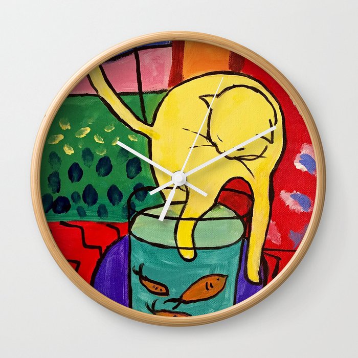 Cat with Red Fish- Henri Matisse Wall Clock