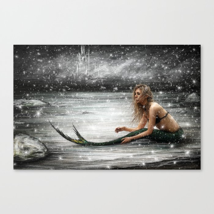 Winter Mermaid Canvas Print