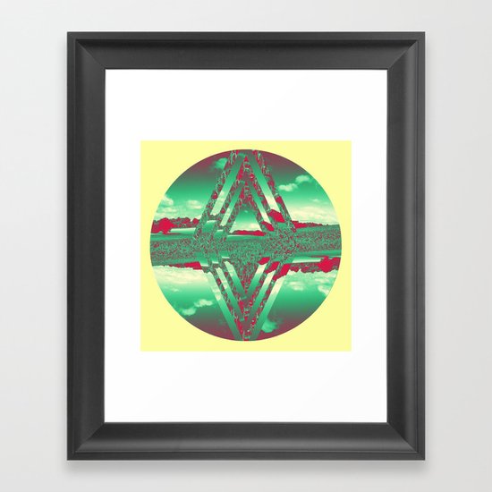 Sky and flowers Framed Art Print