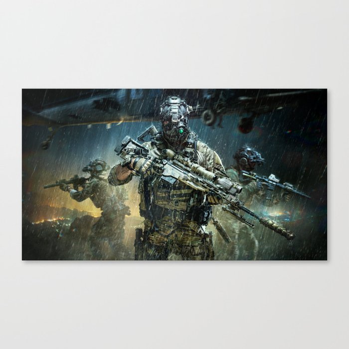 Night time Sniper Hunting Canvas Print