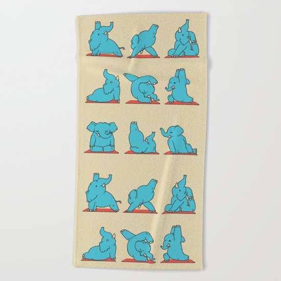 Elephant Yoga Beach Towel