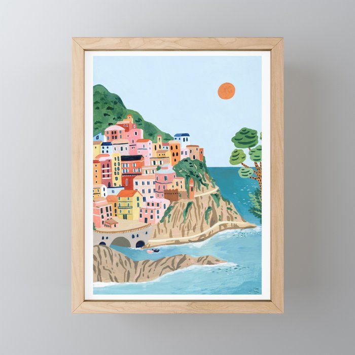 Cinque Terre Framed Mini Art Print